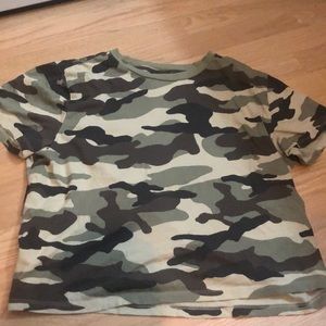 A camouflage croped tee